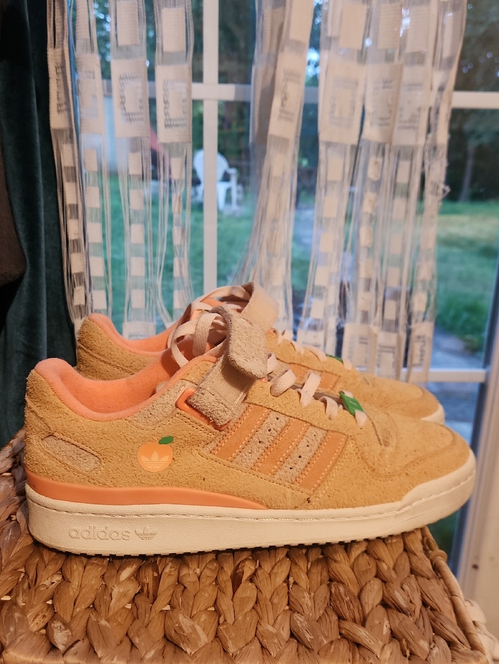 adidas Peach Suede Sneakers - Peach & Coral Accents